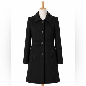 Kristen Blake Studio Collection Black Coat | Classic Tailored Long Jacket